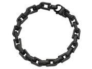 Mens Bracelet in Stainless Steel with Black Plating 8.5 Inch