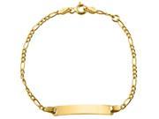 Baby Figaro ID Bracelet in 14K Yellow Gold 6 Inches
