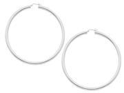 Jumbo Hoop Earrings in Sterling Silver 3 Inch 4.0mm