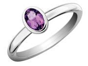 Amethyst Ring 1 2 Carat ctw in Sterling Silver