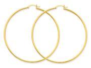 Extra Large Hoop Earrings in 14K Yellow Gold 2 1 2 Inch 2.00 mm