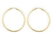 Medium Hoop Earrings in 14K Yellow Gold 1 1 2 Inch 2.00 mm