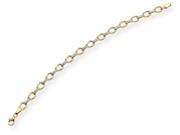 Diamond Link Bracelet in 7 Inches 14K Yellow and White Gold