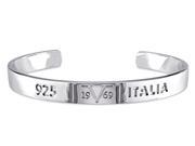 V1969 Italia Logo Bangle in Sterling Silver