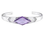 V1969 Italia Amethyst and White Sapphire Prism Bangle in Sterling Silver