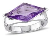 V1969 Italia Amethyst and White Sapphire Prism Ring in Sterling Silver