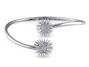 White Topaz 1 3 Carat ctw Bangle in Sterling Silver