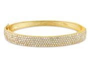 Catherine Catherine Malandrino 8 1 5 Carat Cubic Zirconia CZ Bangle in Yellow Plated Sterling Silver