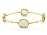 Catherine Catherine Malandrino 16 Carat Synthetic Citrine Bangle in 22K Yellow Gold Plated Sterling Silver
