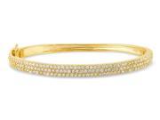 Catherine Catherine Malandrino 5 Carat Cubic Zirconia CZ Bangle in Yellow Plated Sterling Silver