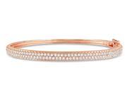 Catherine Catherine Malandrino 3 1 4 Carat Cubic Zirconia CZ Bangle in Pink Plated Sterling Silver
