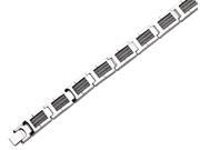 Mens Cable Bracelet in Stainless Steel 8.5 Inch