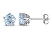 Laura Ashley Sky Blue Topaz Stud Earrings 2.0 Carat ctw in Sterling Silver