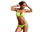 UjENA Neon Lemon Lime Topless Bikini Top Only Small