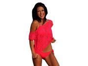 UjENA Watermelon Lace Tee Cover up S M