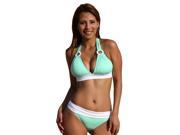 UjENA Cool Mint Ring Banded Bikini Bottom Only