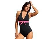 UjENA Italian Tie 1 PC Sexy Black Swimsuit