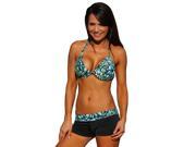 UjENA Neon Floral Underwire Banded Bikini Top Only