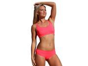 UjENA Electric Coral Double Strap Sport Bikini Top Only