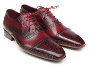 Paul Parkman Men s Side Handsewn Captoe Oxfords Red Bordeaux Shoes Id 5032