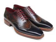 Paul Parkman Men s Wingtip Oxford Goodyear Welted Navy Red Black Shoes Id 081