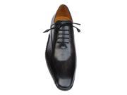 Paul Parkman Men s Black Oxford Shoes Leather Upper and Leather Sole Id 018