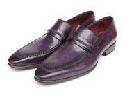 Paul Parkman Men s Purple Loafers Handmade Slip On Shoes Id 068