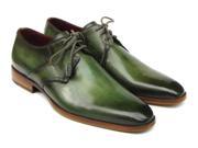 Paul Parkman Men s Green Hand Painted Derby Shoes Id 059