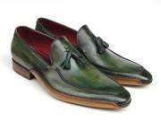 Paul Parkman Men s Side Handsewn Tassel Loafer Green Shoes Id 082