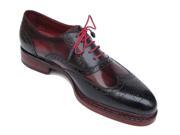 Paul Parkman Men s Triple Leather Sole Wingtip Brogues Navy Red Shoes Id 027