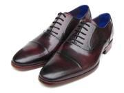 Paul Parkman Men s Captoe Oxfords Black Purple Shoes Id 074