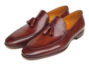 Paul Parkman Men s Tassel Loafer Brown Hand Painted Leather Id 049