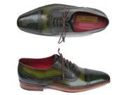 Paul Parkman Men s Side Handsewn Captoe Oxfords Green Yellow Shoes Id 5032