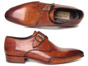 Paul Parkman Men s Monkstrap Tobacco Handsewn Twisted Leather Shoes Id 24Y56