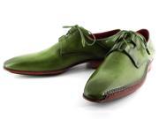 Paul Parkman Men s Ghillie Lacing Side Handsewn Green Dress Shoes Id 022