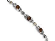 Sterling Silver w/14k Smoky Quartz Bracelet Sterling Silver w/14k Smoky Quartz Bracelet