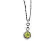 Sterling Silver w/Gold-tone Flash Gold-plated Peridot Necklace Sterling Silver w/Gold-tone Flash Gold-plated Peridot Necklace