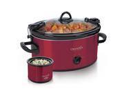 Crock Pot® 6 Quart Cook Carry™ Manual Slow Cooker with Little Dipper® Warmer Red SCCPVL603 R