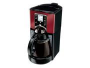 Mr. Coffee® Performance Brew 12 Cup Programmable Coffee Maker Red Brushed Chrome FTX49 NP