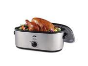 Oster® 20 Quart Roaster Oven with Self Basting High Dome Lid Stainless Steel Finish CKSTRS20 SBHCW