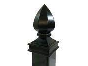 Nuvo Iron Decorative Pineapple Post Cap for 2 x 2 Metal Posts Black