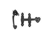 Antique Look Colonial Thumb Latch Designed for up to 2 3 8? Thick Gate Black