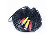 Surveillance Camera Cables Black 100ft BNC DC30 All in One BNC Video and Power Cable Wire Cord with Connector for CCTV Security Camera