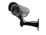 Wireless Surveillance Fake Cameras Outdoor Indoor Equipment Dummy Video Surveillance with Flashing Night Light LED Simulated Cameras Black