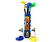 Deluxe Kid s Happy Golfer Toy Golf Set w 3 Golf Balls 3 Types of Clubs 2 Practice BLUE