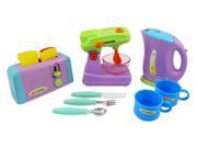 Kitchen Appliances Toy Set Mixer Toaster Kettle Cups Utensils