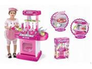 26 Portable Kitchen Appliance Oven Cooking Play Set W Lights Sound Pink TF858