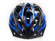 18 Holes Outdoor Adult Safety Road Mountain Bike Helmet Ultralight Ventilation with Cap Peak Blue Blac