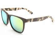 Atlantis Men s Brown Camouflage Sunglasses with Large Square Retro Lenses and Camo Frames Brown Camo with Gold Lens