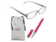 True Gear iShield Anti Reflective Reading Glasses Double Injection Modern Style 1.75 Grey with White
